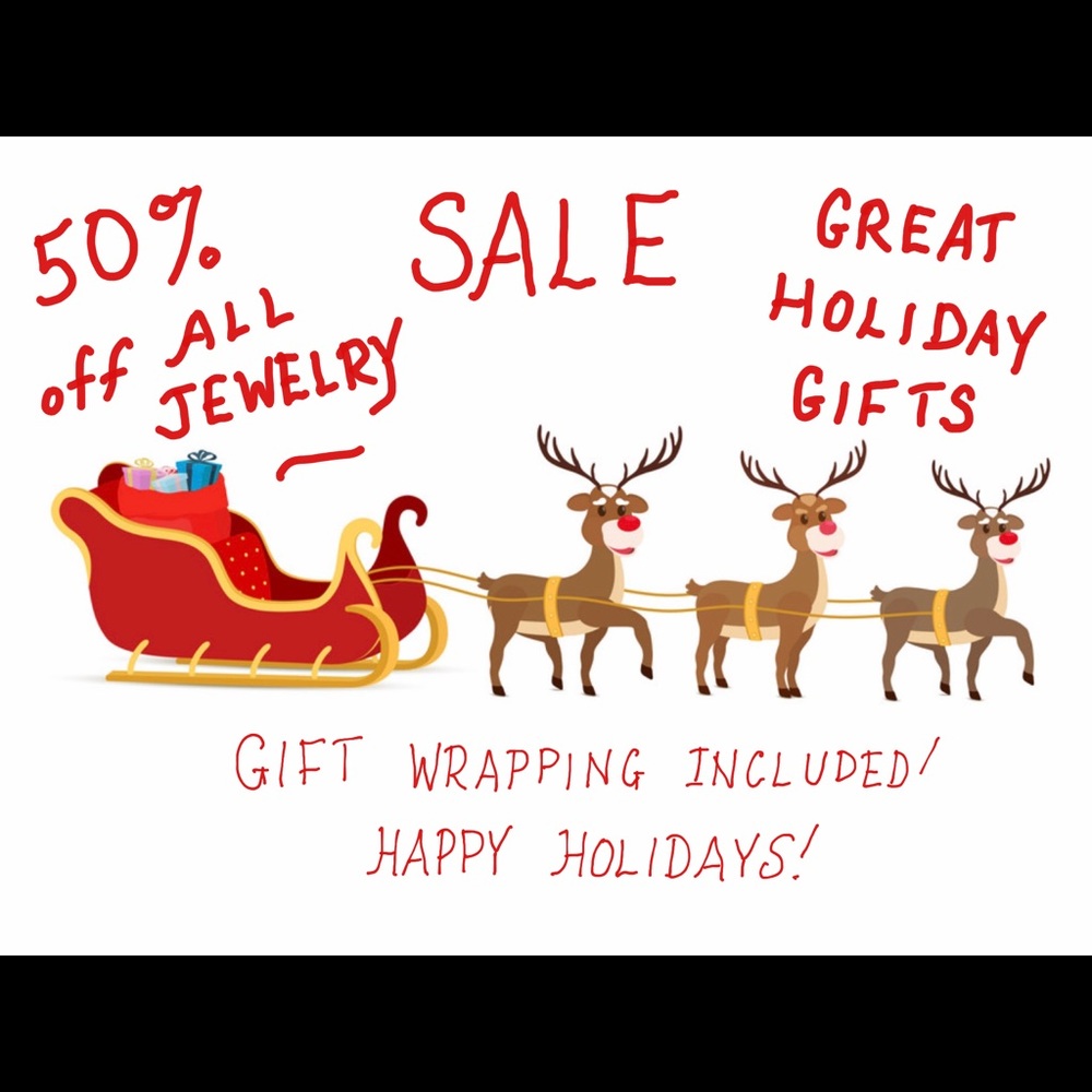 50 per cent off all jewelry